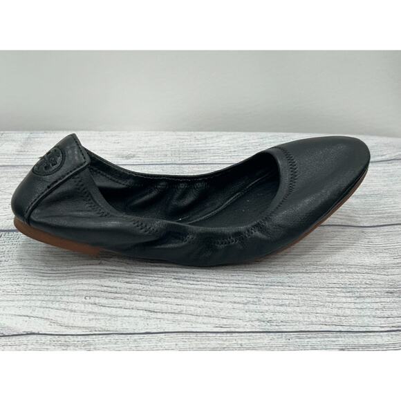 Tory Burch Womens Black Cushioned Eddie Nappa Leather Ballet Flats 2.0 Size 8M - Picture 5 of 11